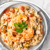 Shrimp-Paella-with-Cauliflower-Rice